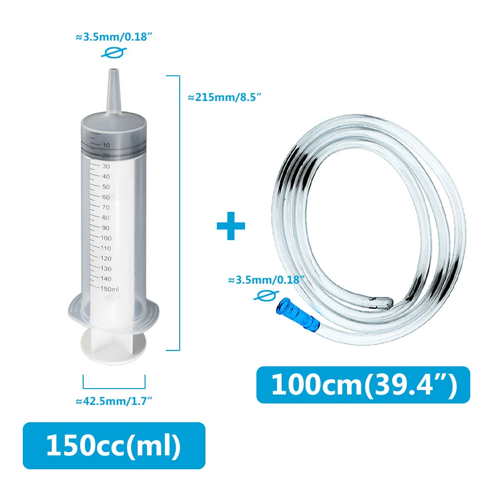 100/150/200/250/350/550ml Car Oil Fluid Plastic Syringe Oil Pump With Scale 1m Hose Pump Big Syringe Large Capacity Syringes