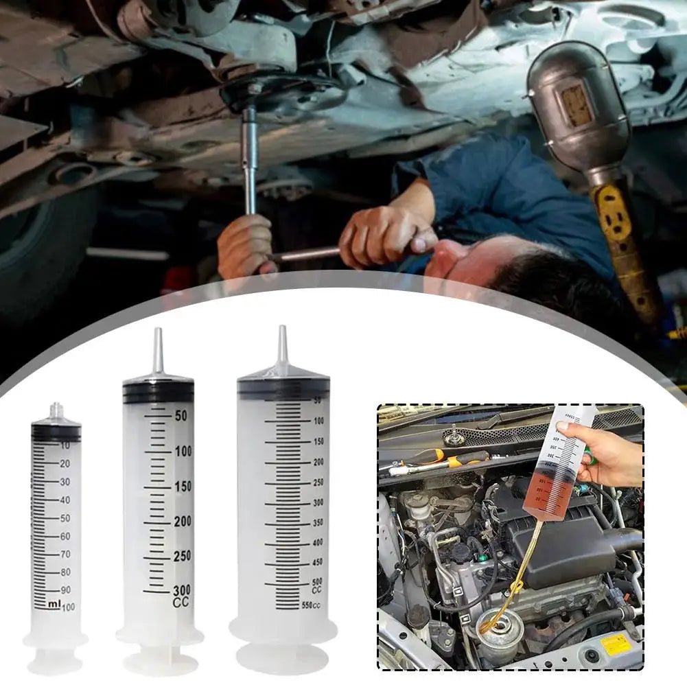 100/150/200/250/350/550ml Car Oil Fluid Plastic Syringe Oil Pump With Scale 1m Hose Pump Big Syringe Large Capacity Syringes