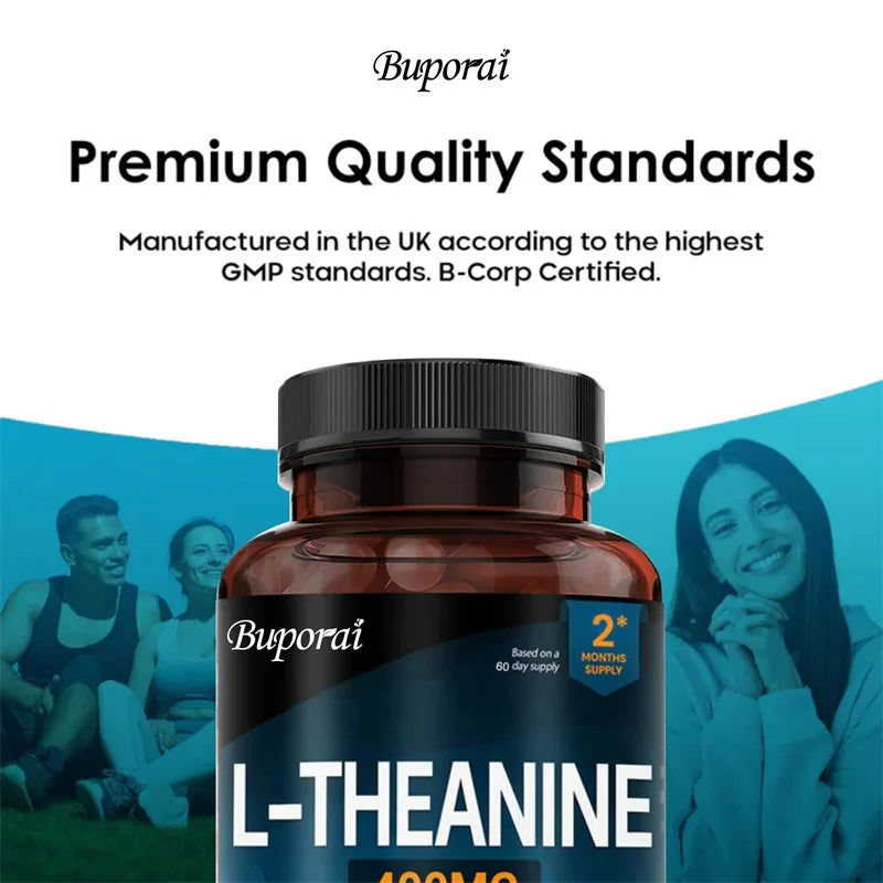L-Theanine 400MG - Contains Vitamin B6 To Support Normal Mental Function, Concentration & Relaxation, and Improve Sleep Quality