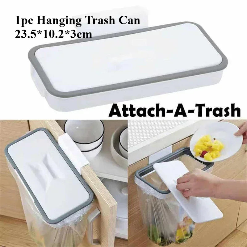 Space-Saving Quiet-Close Trash Can - 3/5L, Eco-Friendly Sealed Bin for Kitchen & Office, No Electricity Needed