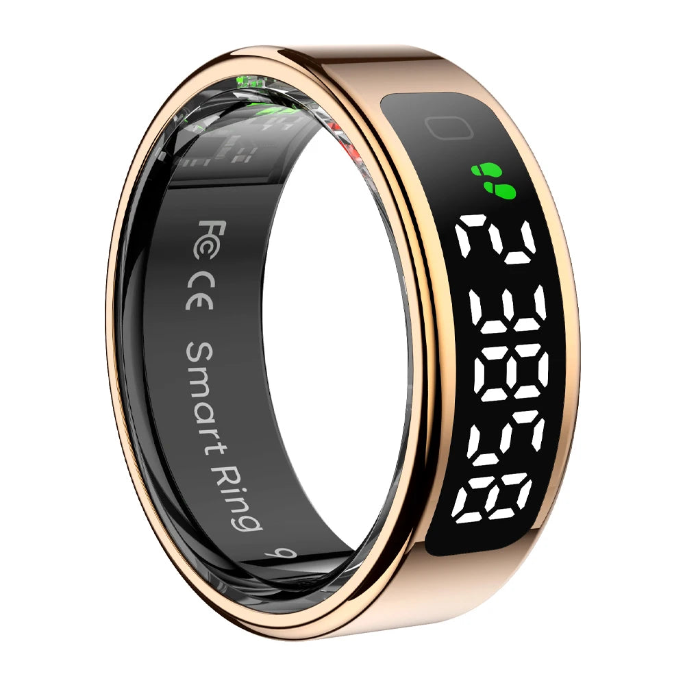 2025 COLMI R12 Smart Ring with Display Screen and Touch, Wireless Charging, Health Manager, 5 ATM Waterproof For Men Women