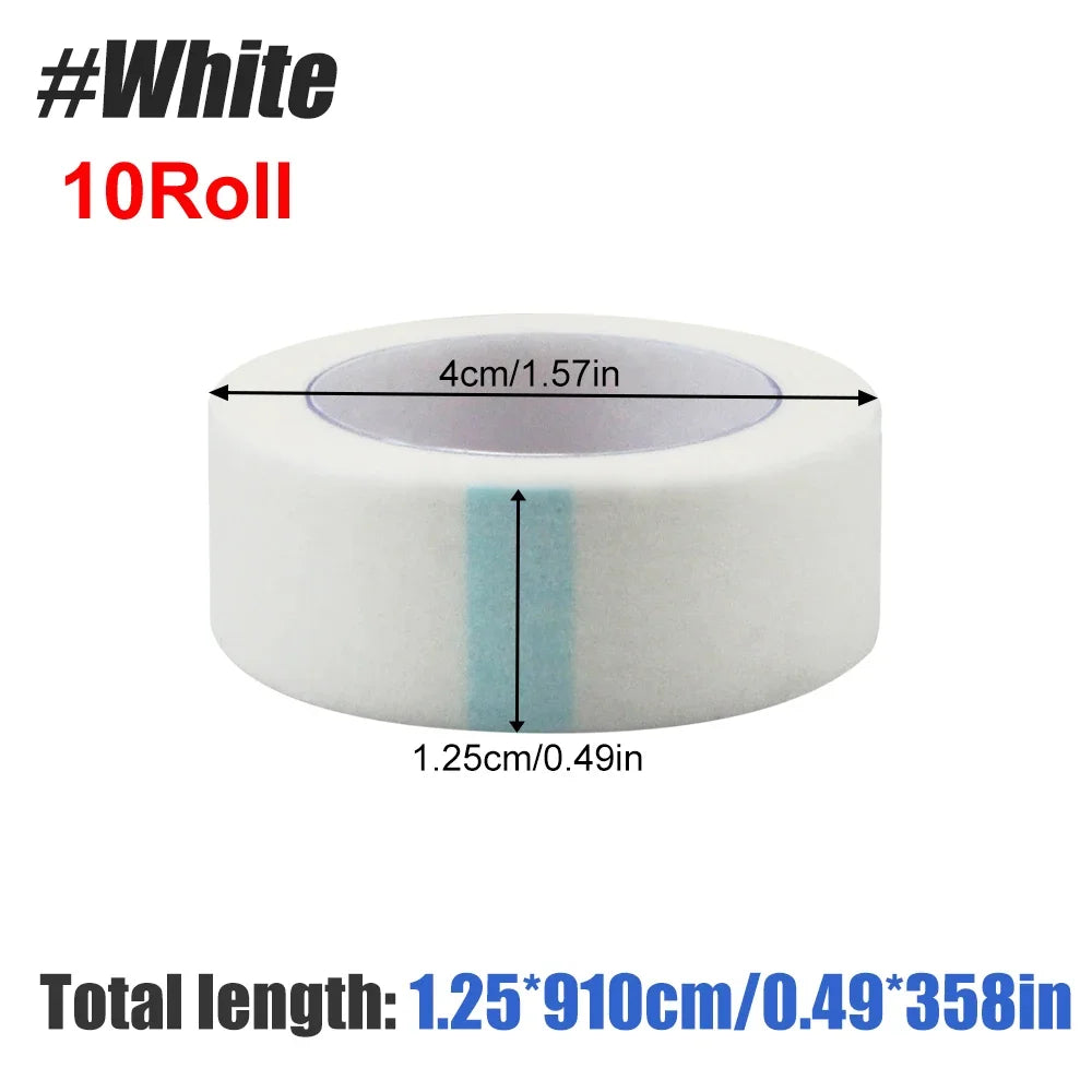 10Rolls Micropore Tape, Breathable Paper Tape, Latex-Free Paper Surgical Tape, Individually Boxed Paper Bandage Tape Rolls