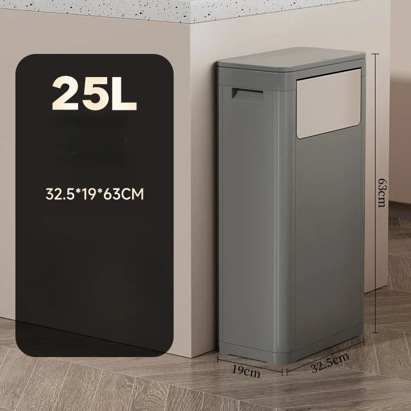 Food Plastic Waste Bins Anti Odor Recycling Large Trash Bin Rectangular Tissue Trash Can Storage Kitchen Wastebasket Toilet