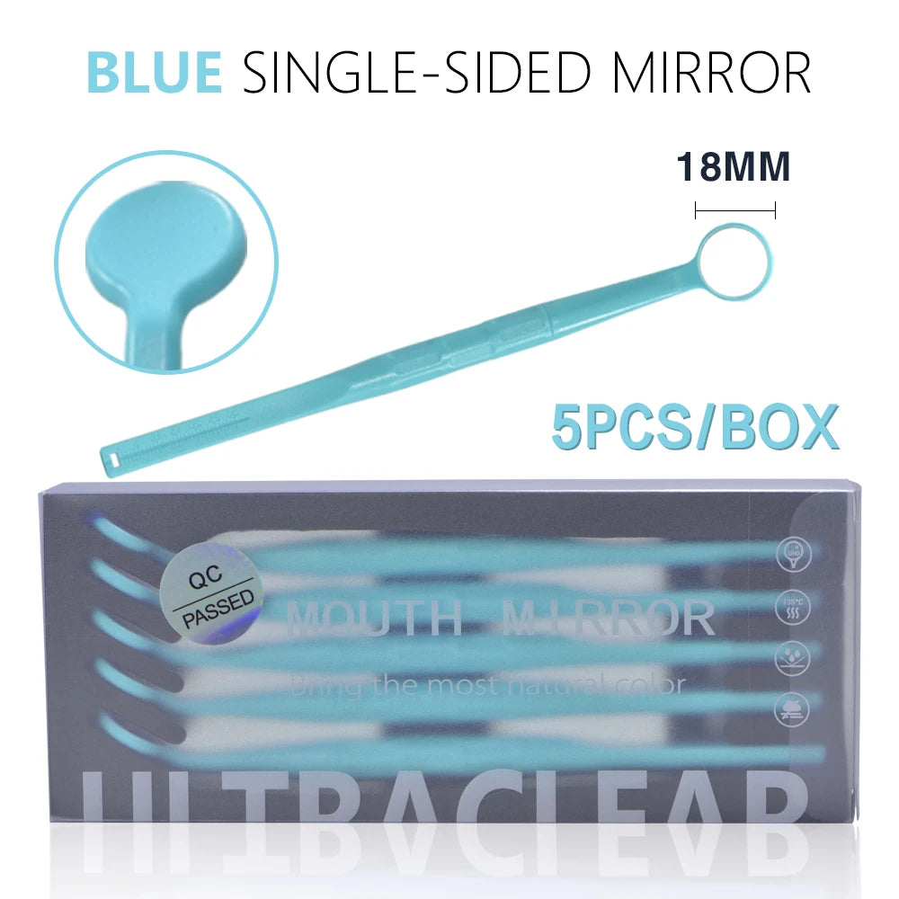 5 PCS Dental Mirror Anti-fog High Definition Oral Mirror for Teeth Examination Single Sided and Double Sided Mirror 18 22 24mm