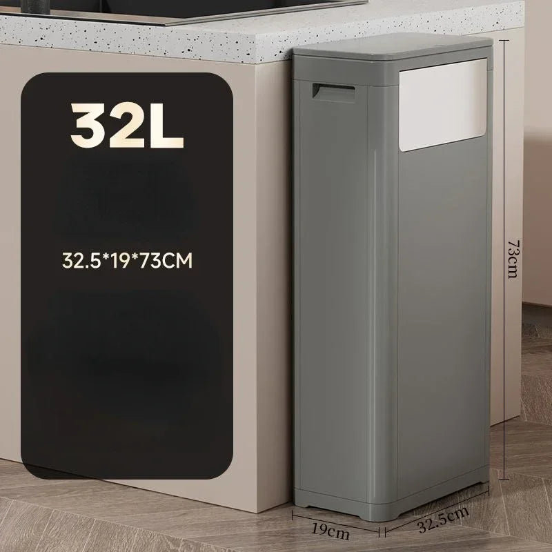 Food Plastic Waste Bins Anti Odor Recycling Large Trash Bin Rectangular Tissue Trash Can Storage Kitchen Wastebasket Toilet