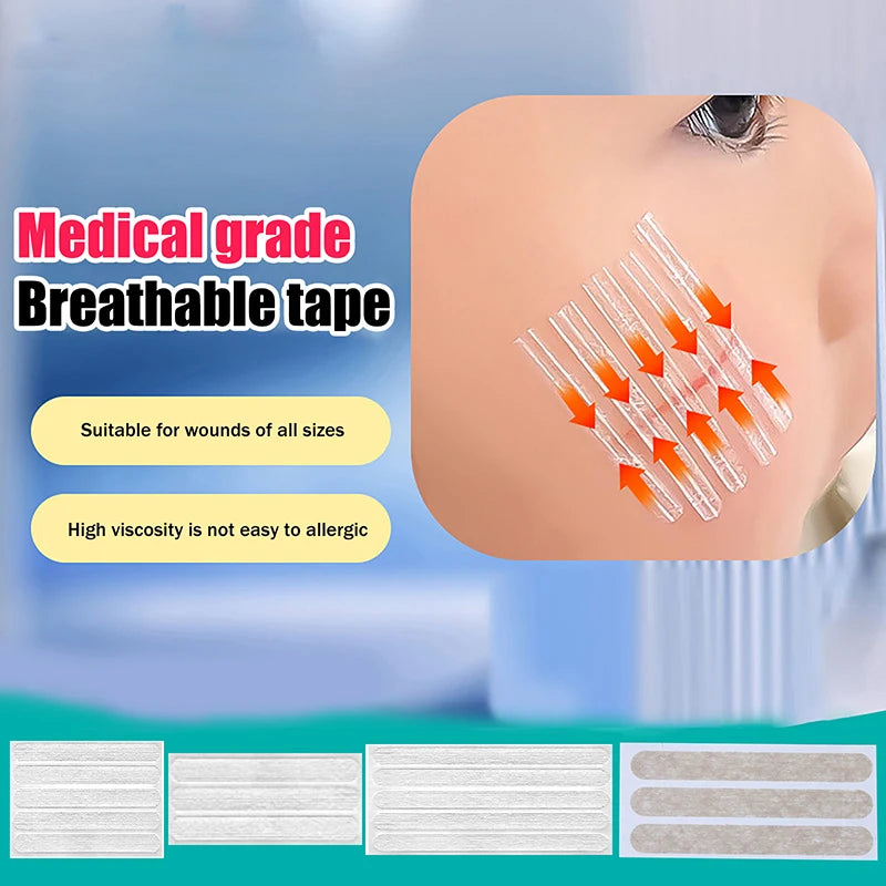 3/5/6Pcs Wound Closure Tape Adhesive Sterile Medical Bandage Strip Skin Repair First Aid Kit Surgical Breathable Tape