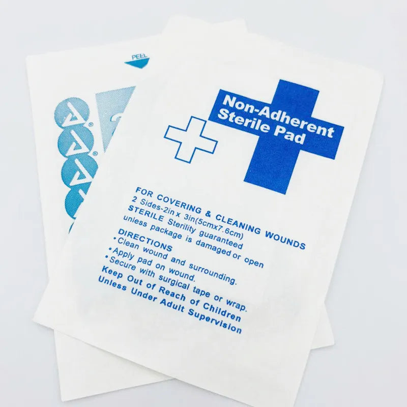 10pcs 5*7.6cm 100% Cotton Waterproof Gauze Pad Non-adherent Pad First Aid Kit Wound Dressing Tapes Sterile Medical Gauze Pad