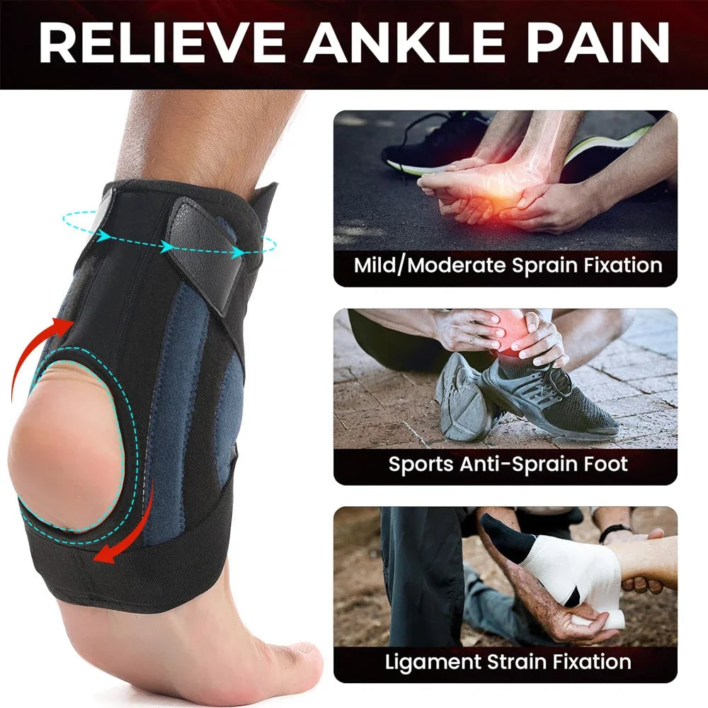 Ankle Brace: Advanced Metal Support for Men & Women, Prevention of Sprained Ankles with Metal Springs, ankle support for men