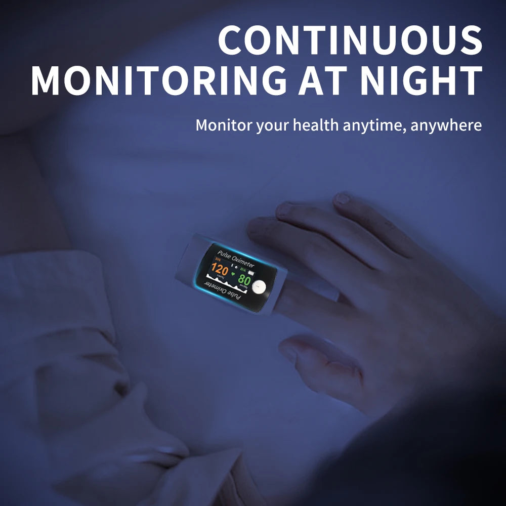 Digital Fingertip Pulse Oximeter & Blood Pressure Monitor 2 in 1 with Bluetooth Household Fingertip OximetroPressure Meter OLED