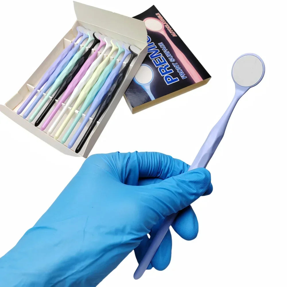10PCS Dentistry Double Sided Oral Mirrors Premium Front Surface Autoclavable Dental Orthodontic Mouth Mirror Exam Reflector