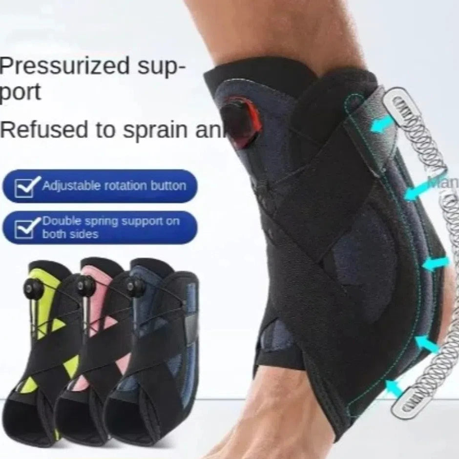 Adjustable Knob Ankle Support Brace Pressurized Support Anti-Break Sport Ankle Protectors Elastic Fit Fixed Ankles Stabilizers