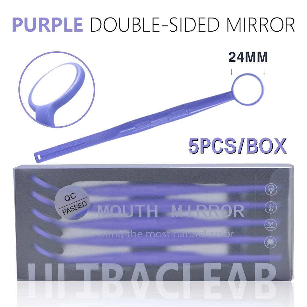 5 PCS Dental Mirror Anti-fog High Definition Oral Mirror for Teeth Examination Single Sided and Double Sided Mirror 18 22 24mm