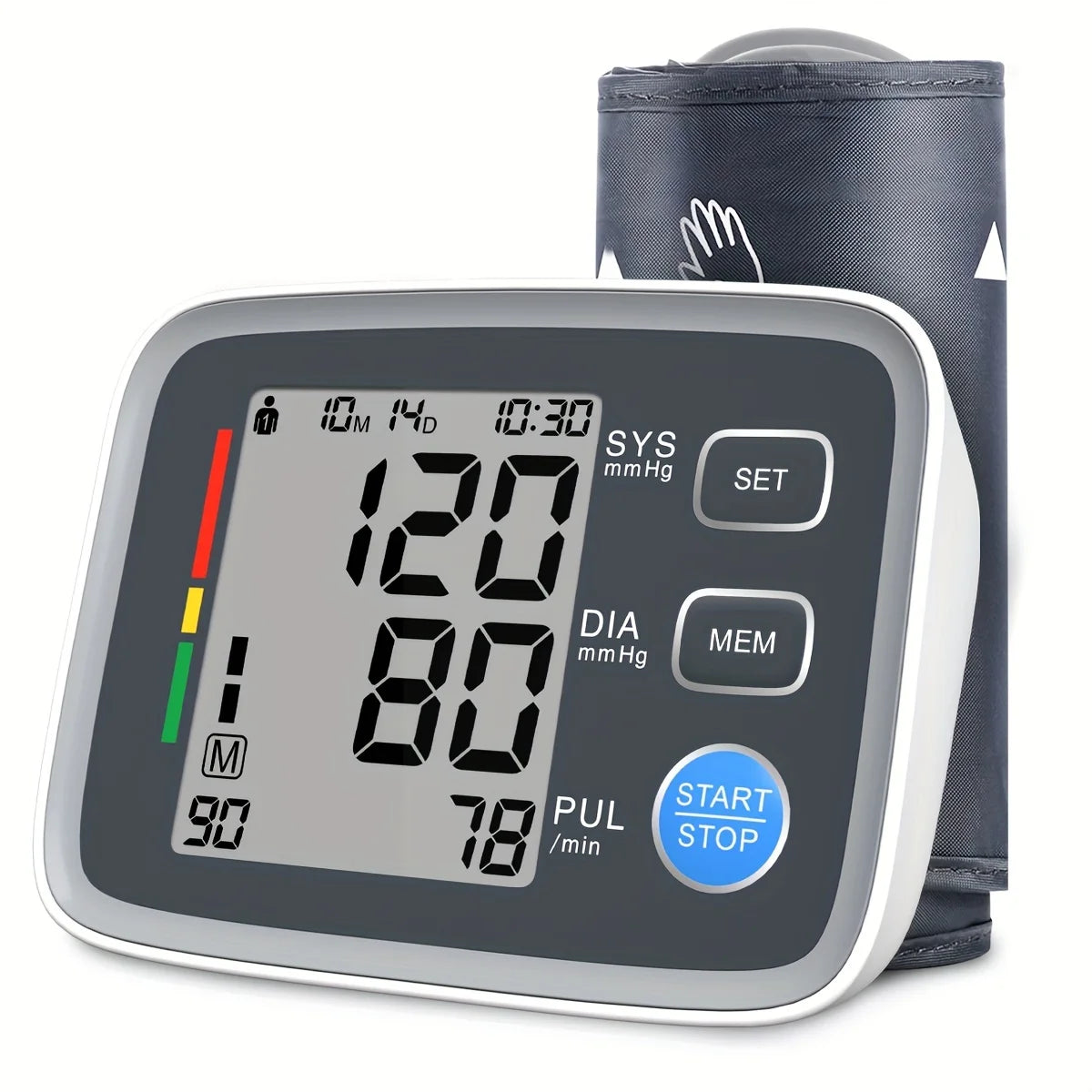 Adjustable cuff automatic upper arm blood pressure monitor household digital blood pressure monitor electronic sphygmomanometer