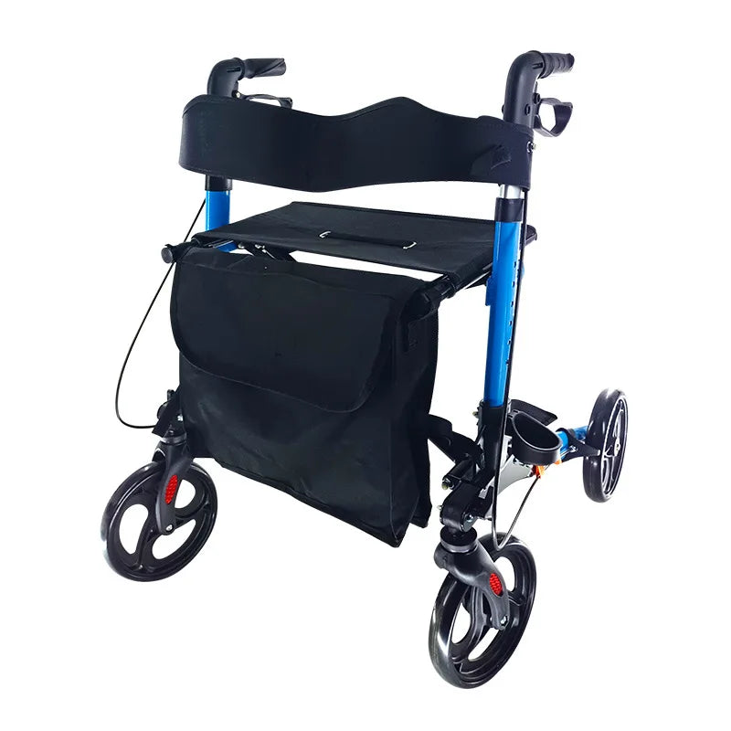 Walker Aid For The Elderly Rehabilitation Walking Anti-Fall Adjustable Folding Walking Rollator Carts With Arm Support Walker