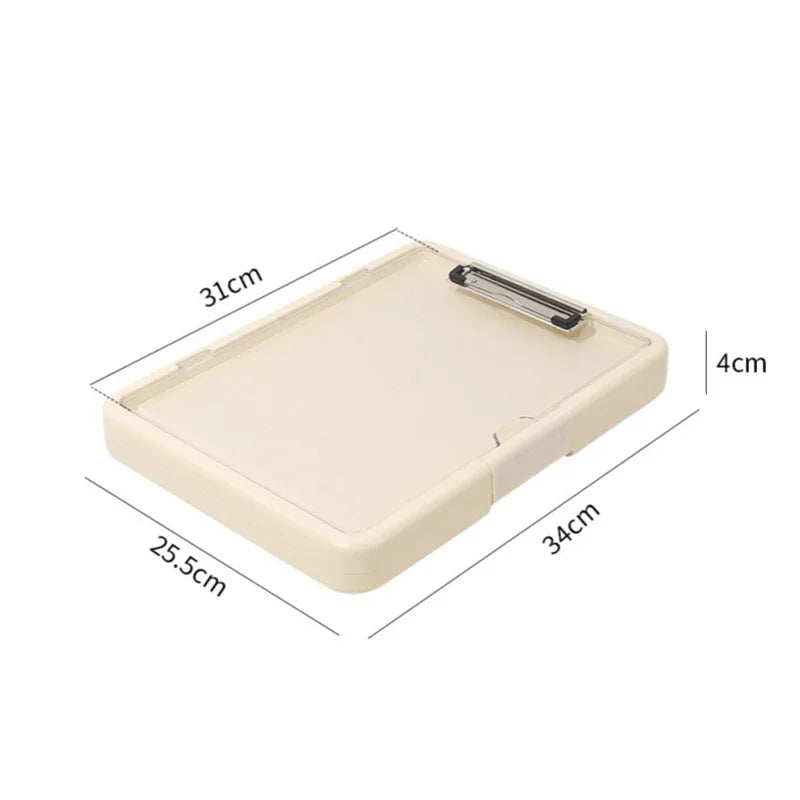 1-2PCS A4 Multi-Function Exam Folder with Clip Document Organizer for Students Office Work Portfolio Storage Test Paper Holder