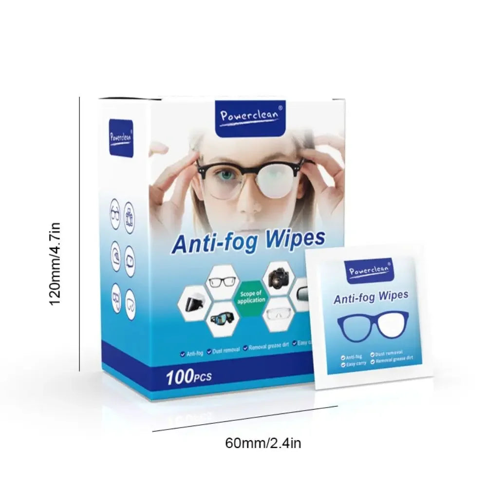 Disposable Lens Cleaning Wipes 100pcs Anti Fog Glasses Wipes Spectacle Clean Tissues Anti Static Phone Computer Screen Wipes