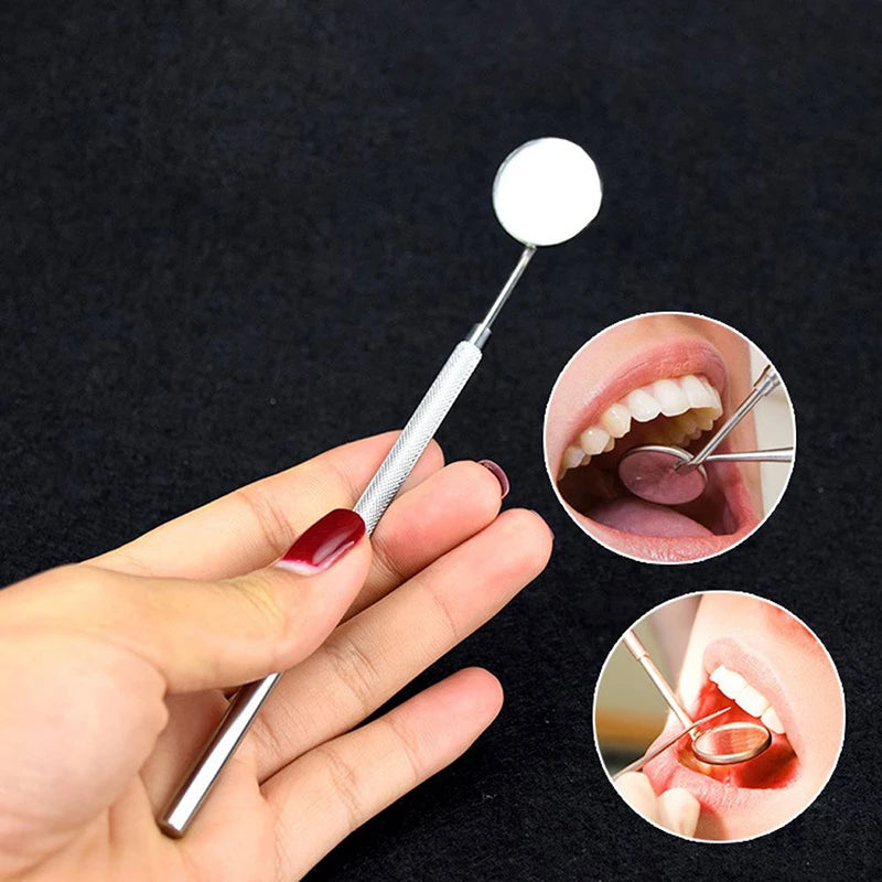 3pcs/1pcs Dental Mirrors with Handle for Mouth Examination Reusable Anti-Fog Dentist Tools Makeup Oral Care
