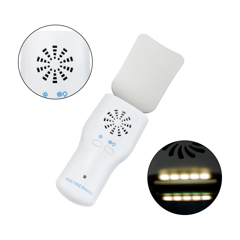 Dental Anti-fog LED Fog Free Photo Mirror Intraoral Photography Orthodontic Reflector Buccal Occlusal Lingual Oral Dentist Suppl