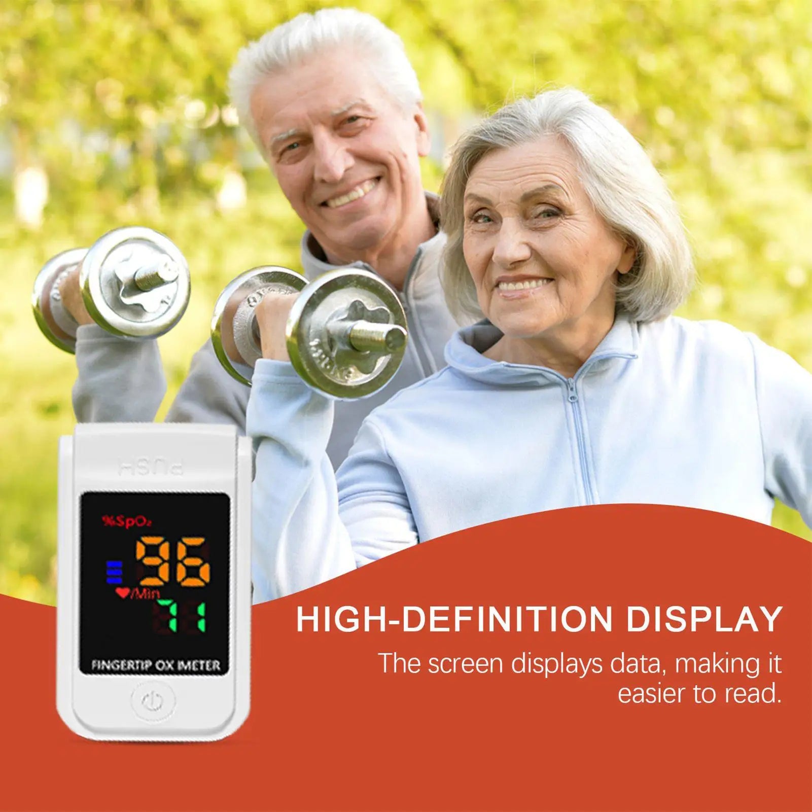 2025 Oxygen Monitor Non Invasive Home Oxygen Monitor Portable Fingertip Pulse Oximeter Device for Fitness Elderly Care Pre-Meal