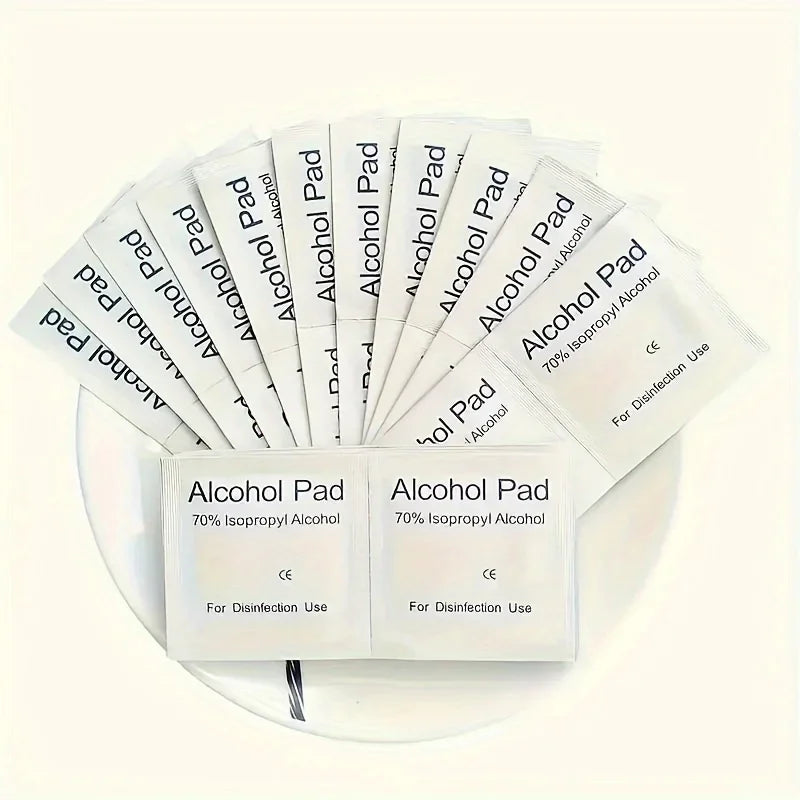 100 pieces of 75% alcohol disinfectant cotton pads, used for cleaning mobile phone screens and lenses, ear canal disinfection al