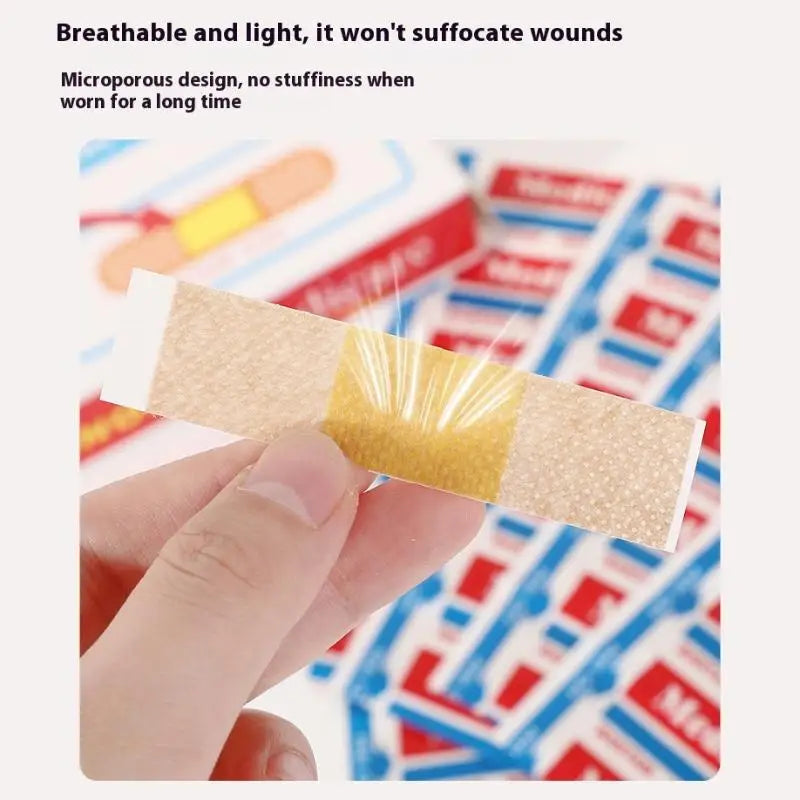 100/200Pcs Waterproof Band-Aids Adhesive Bandages First Aid Medical Supplies Anti-Bacteria Breathable Wound Plaster
