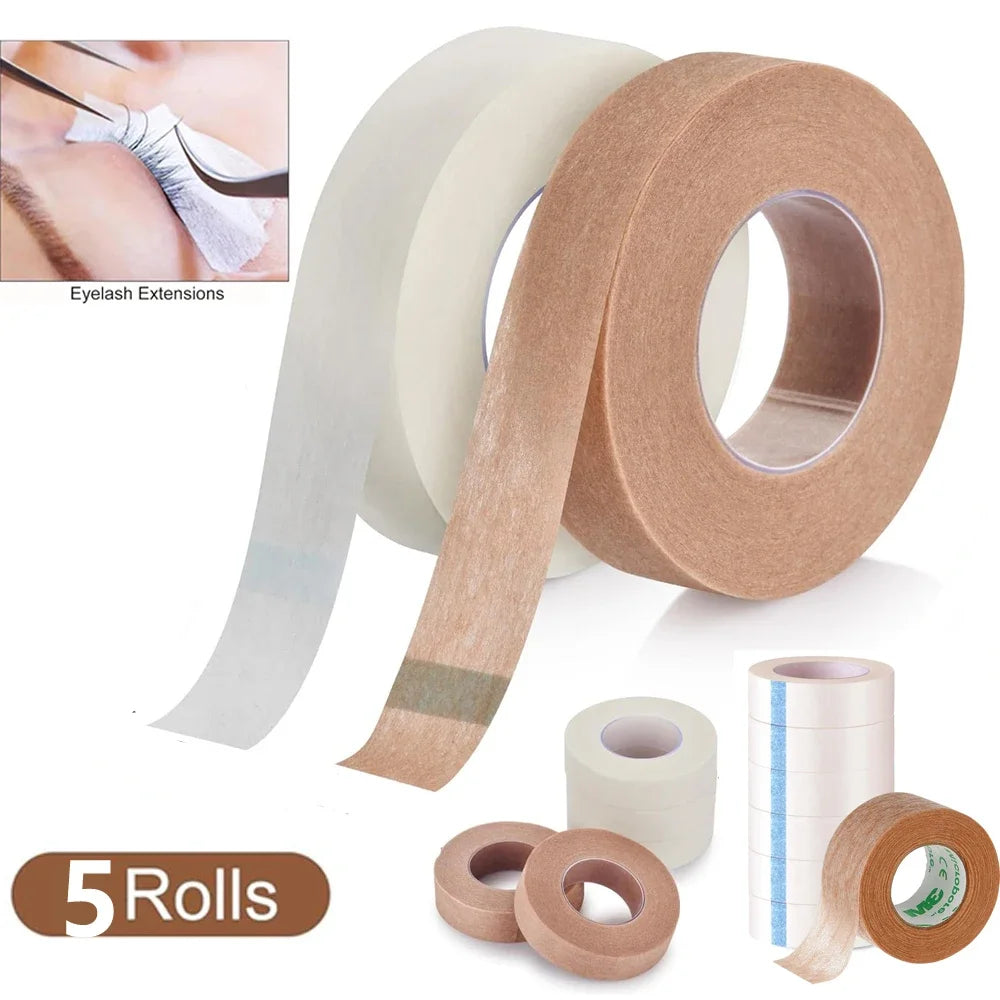 5Rolls Micropore Tape, Breathable Paper Tape , Latex-Free Paper Surgical Tape, Individually Boxed Paper Bandage Tape Rolls