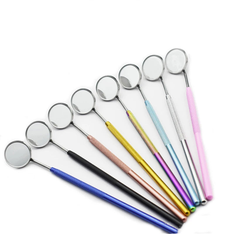 Dental Mouth Mirror Reflector Odontoscope Multifunction Checking Oral  Detachable Stainless Steel Handle 8 Colors