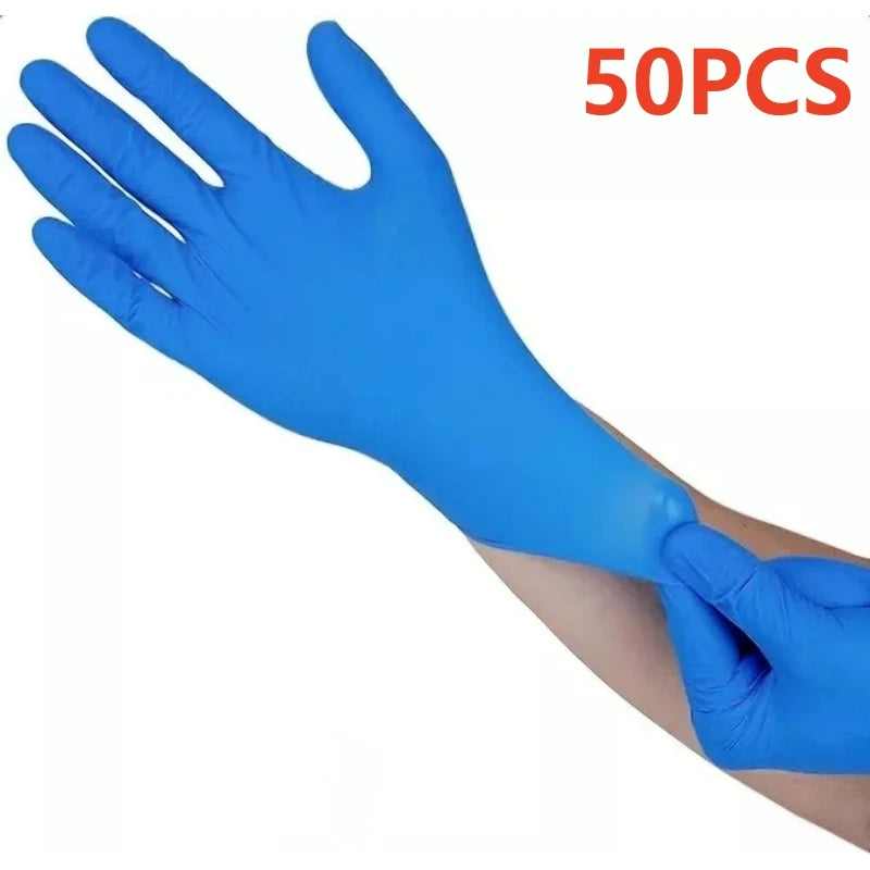 20/50/100PCS Nitrile Gloves Disposable Blue 4mil Latex Free Auto Safety Protective Gloves Thick Industrial Mechanic Work Gloves