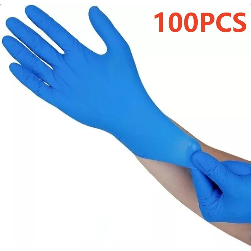 20/50/100PCS Nitrile Gloves Disposable Blue 4mil Latex Free Auto Safety Protective Gloves Thick Industrial Mechanic Work Gloves