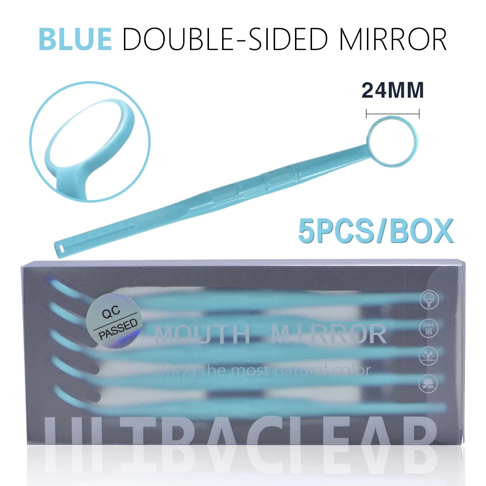 5 PCS Dental Mirror Anti-fog High Definition Oral Mirror for Teeth Examination Single Sided and Double Sided Mirror 18 22 24mm