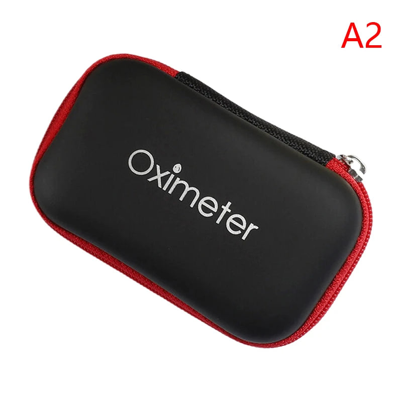 Pulse Oximeter Monitor Finger Pulse Oxymeter Digital Oxygen Meter Zipper Bag