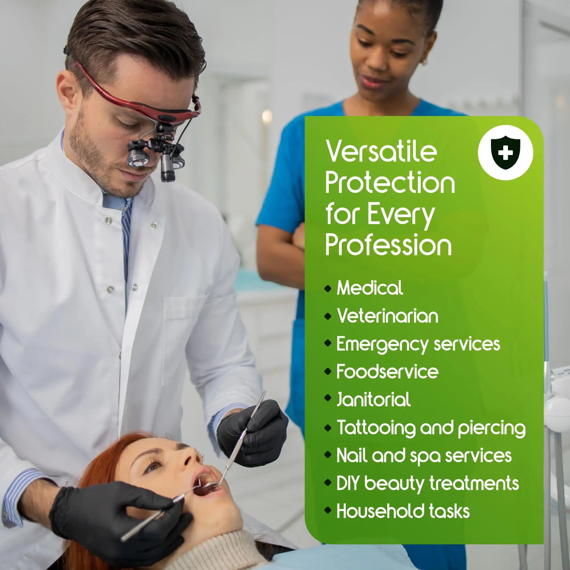 6 Mil Black Nitrile Gloves - Heavy Duty, Chemical Resistant, Disposable - for Medical, Cleaning, Cooking, Industrial (100 Pcs)