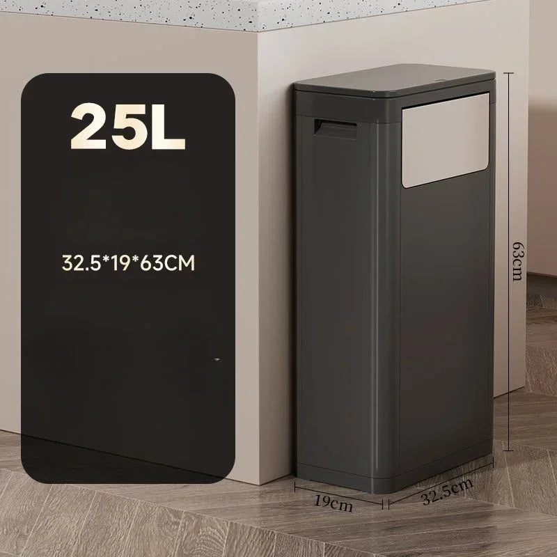 Food Plastic Waste Bins Anti Odor Recycling Large Trash Bin Rectangular Tissue Trash Can Storage Kitchen Wastebasket Toilet