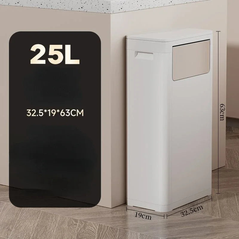 Food Plastic Waste Bins Anti Odor Recycling Large Trash Bin Rectangular Tissue Trash Can Storage Kitchen Wastebasket Toilet