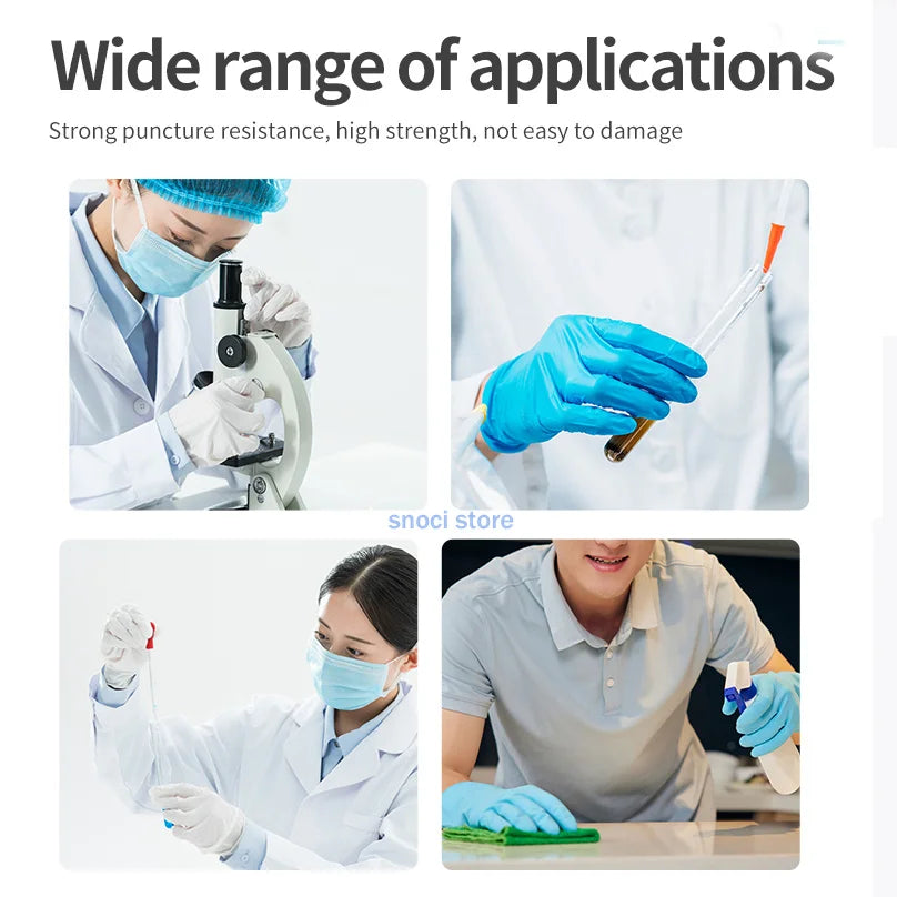 Lab gloves chemical nitrile gloves acid and alkali resistant rubber latex waterproof disposable 10/20/50/100Pcs