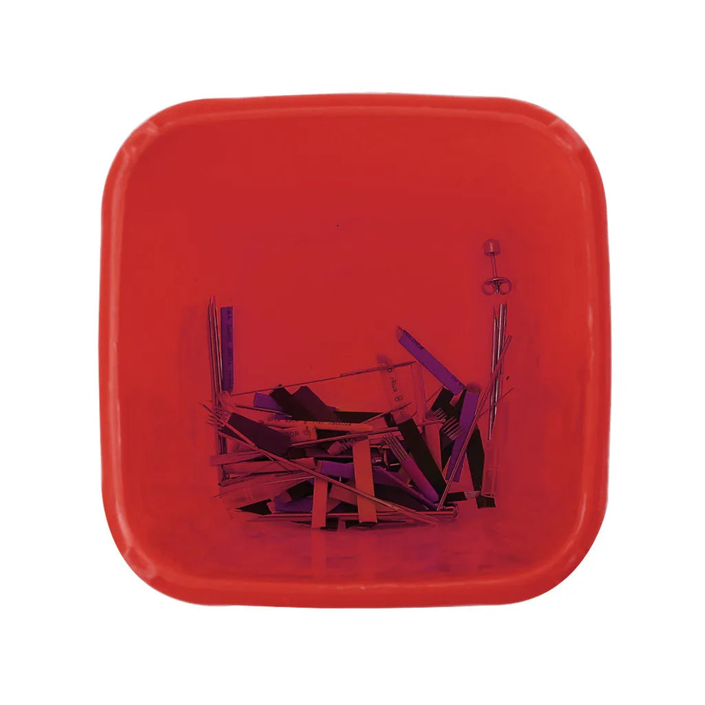 Sharp Container to Disposal Needles Biohazard Multiple-Use Needle Disposable Puncture Resistant Waste Bin 1 Litre Red