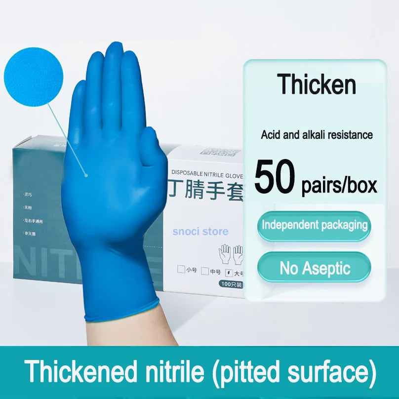 Lab gloves chemical nitrile gloves acid and alkali resistant rubber latex waterproof disposable 10/20/50/100Pcs