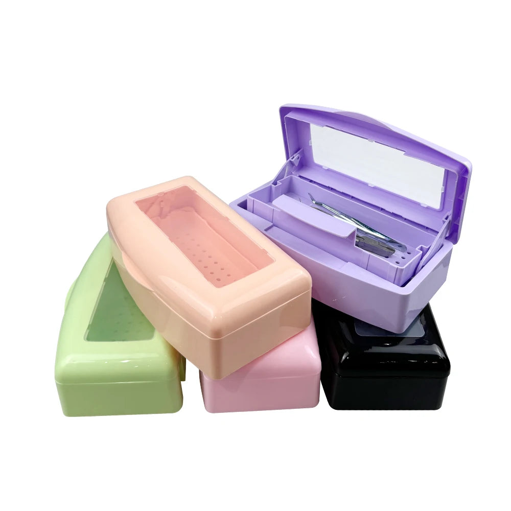 Dental Instrument Sterilizer Disinfection Box Manicure Nail Tools Tweezers Sterilizing Tray Surgical Pliers Cleaner Equipment