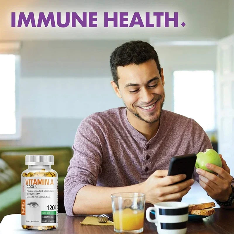 Vitamin A Capsules - Maintain Vision and Eye Health, Boost Skin and Immune System Function, Brighten Eyes, and Enhance Clarity