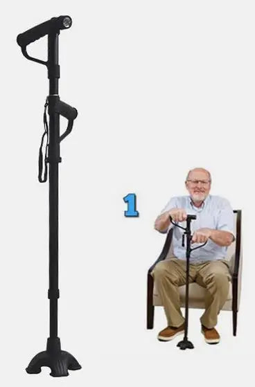 Support-Free Walking Aids Knee Crutch Walker Single-Leg Telescoping Assisted Walking Hands Free Crutch Leg Knee Mobility Support
