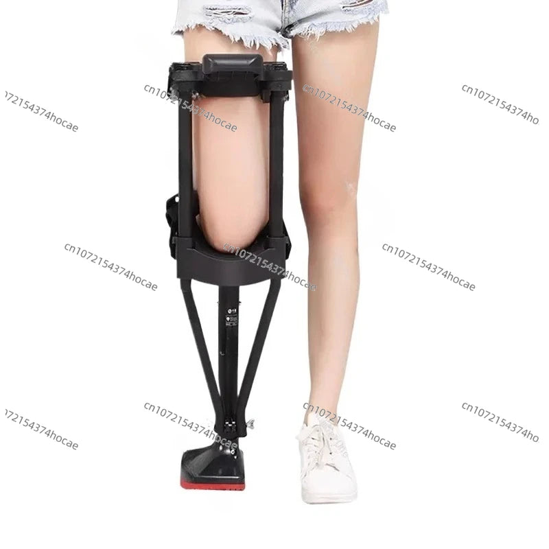Support-Free Walking Aids Knee Walker Single-Leg Telescoping Assisted Walking Stick Hands Free Crutch Leg Knee Mobility Support