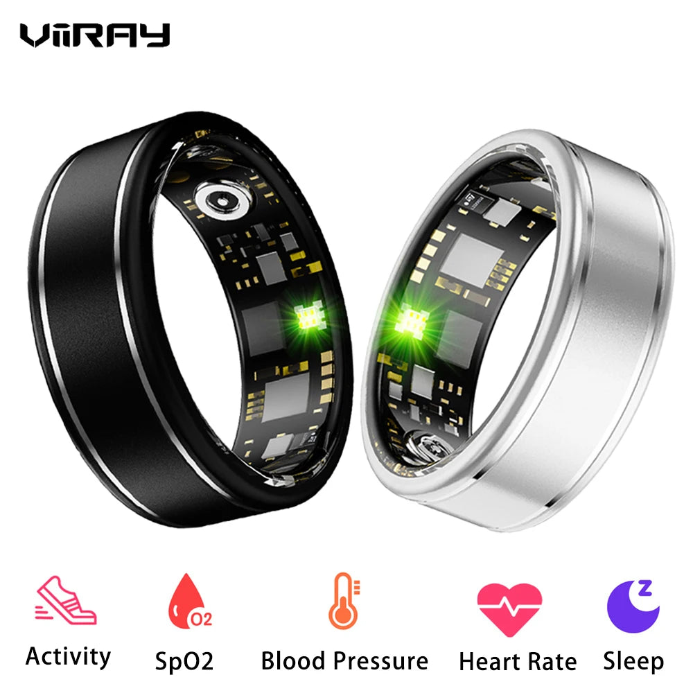 Viira Smart Health Ring for Women Men Fitness Tracker with Heart Rate Blood Oxygen Monitor Sleep & Step Tracker IP68 Waterproof