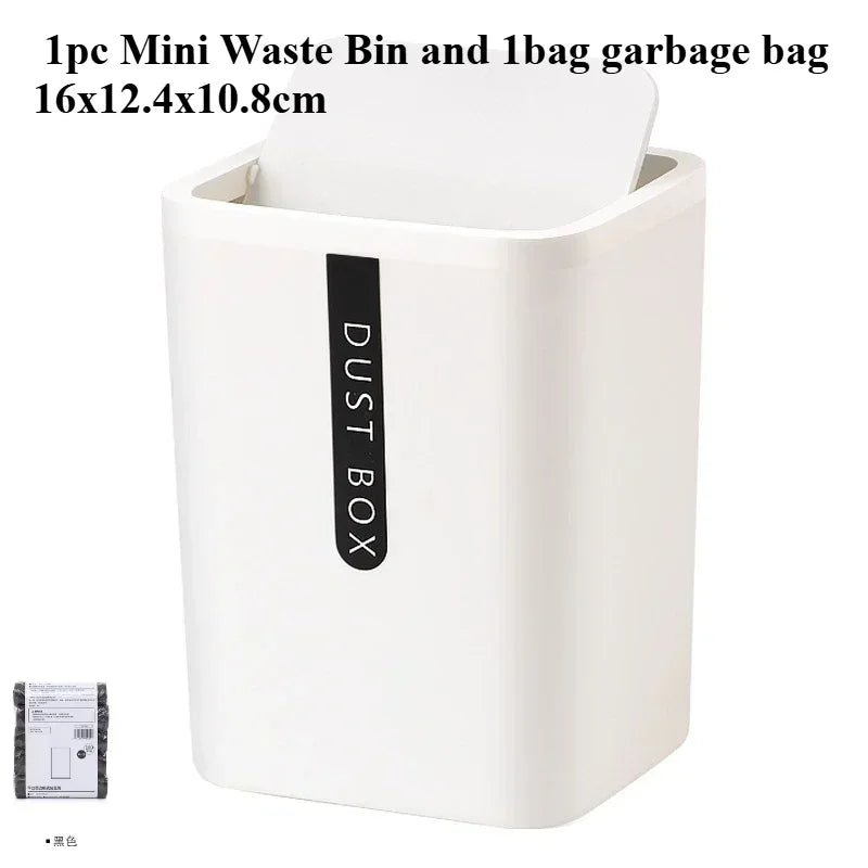 Space-Saving Quiet-Close Trash Can - 3/5L, Eco-Friendly Sealed Bin for Kitchen & Office, No Electricity Needed