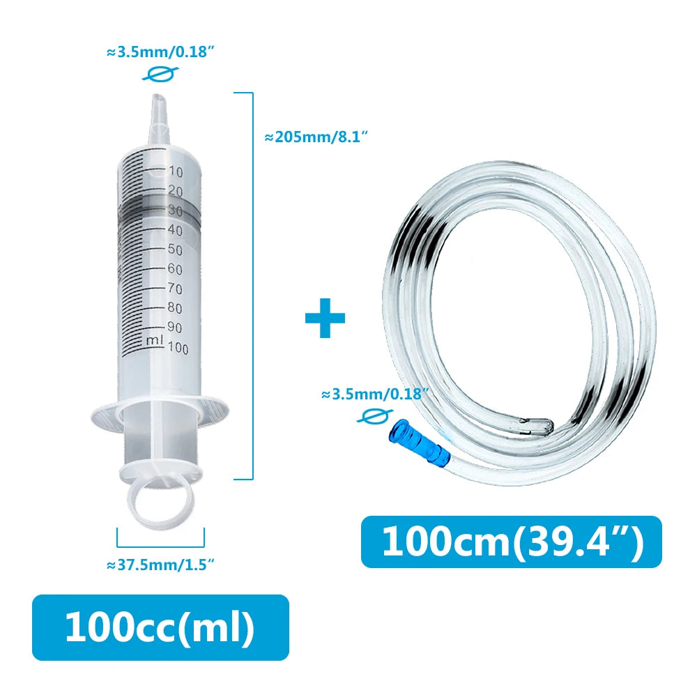 100/150/200/250/350/550ml Car Oil Fluid Plastic Syringe Oil Pump With Scale 1m Hose Pump Big Syringe Large Capacity Syringes