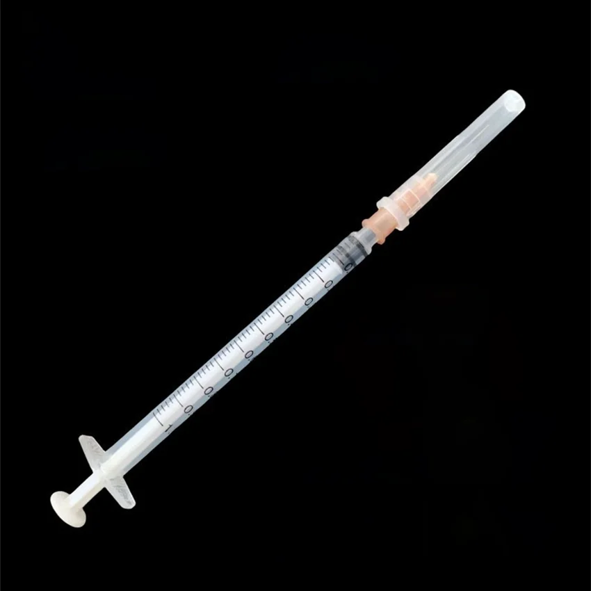 50Pcs Disposable Plastic Syringes with 1ml/2ml/5ml Individually Packaged Sterile