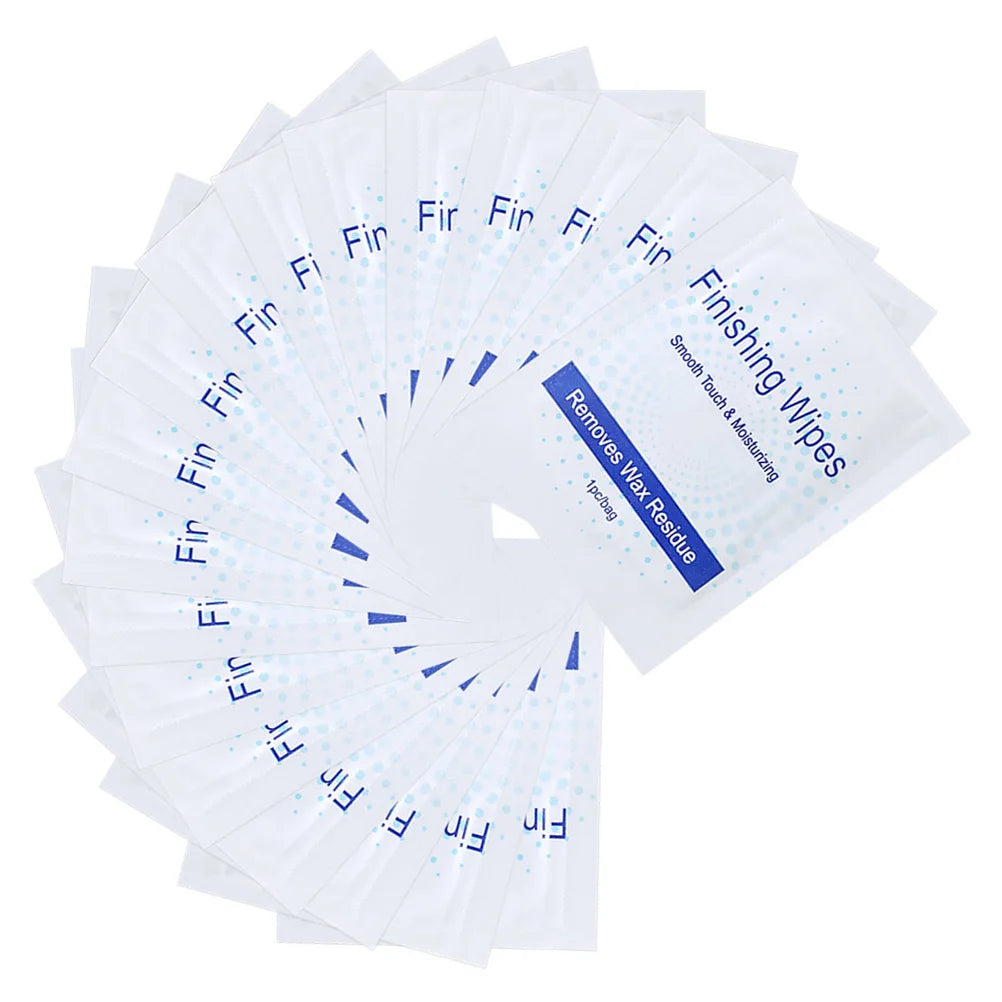 50 Pcs Hair Removal Wax Oil Pack Cleaning Wipes Body Strips Wax Remover Salon Supplies Finishing Wipes Shaving Women Cotton