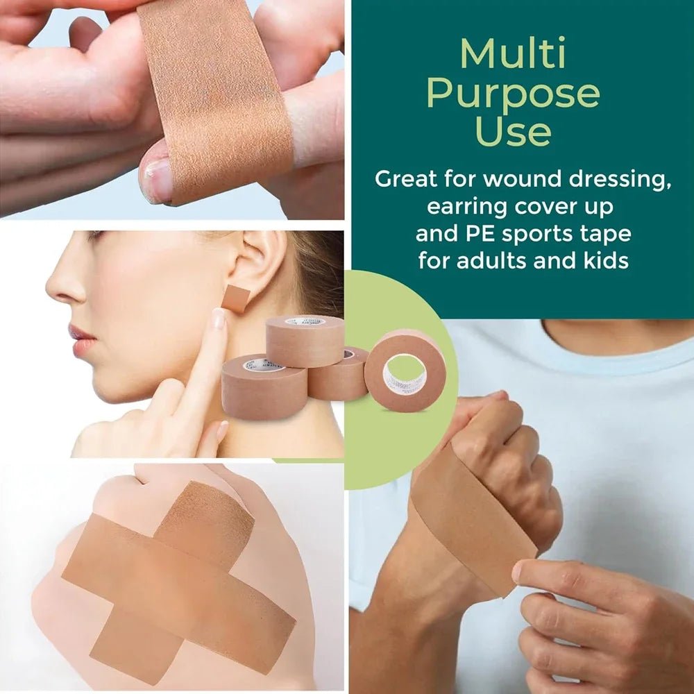 10Rolls Micropore Tape, Breathable Paper Tape, Latex-Free Paper Surgical Tape, Individually Boxed Paper Bandage Tape Rolls