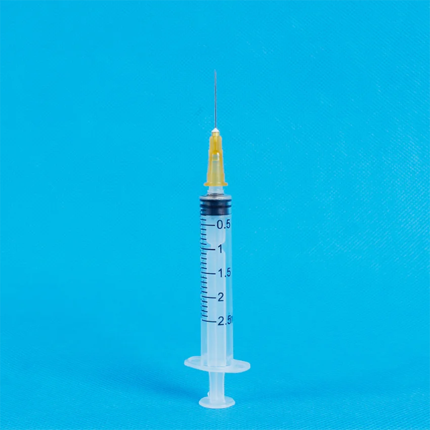 50Pcs Disposable Plastic Syringes with 1ml/2ml/5ml Individually Packaged Sterile