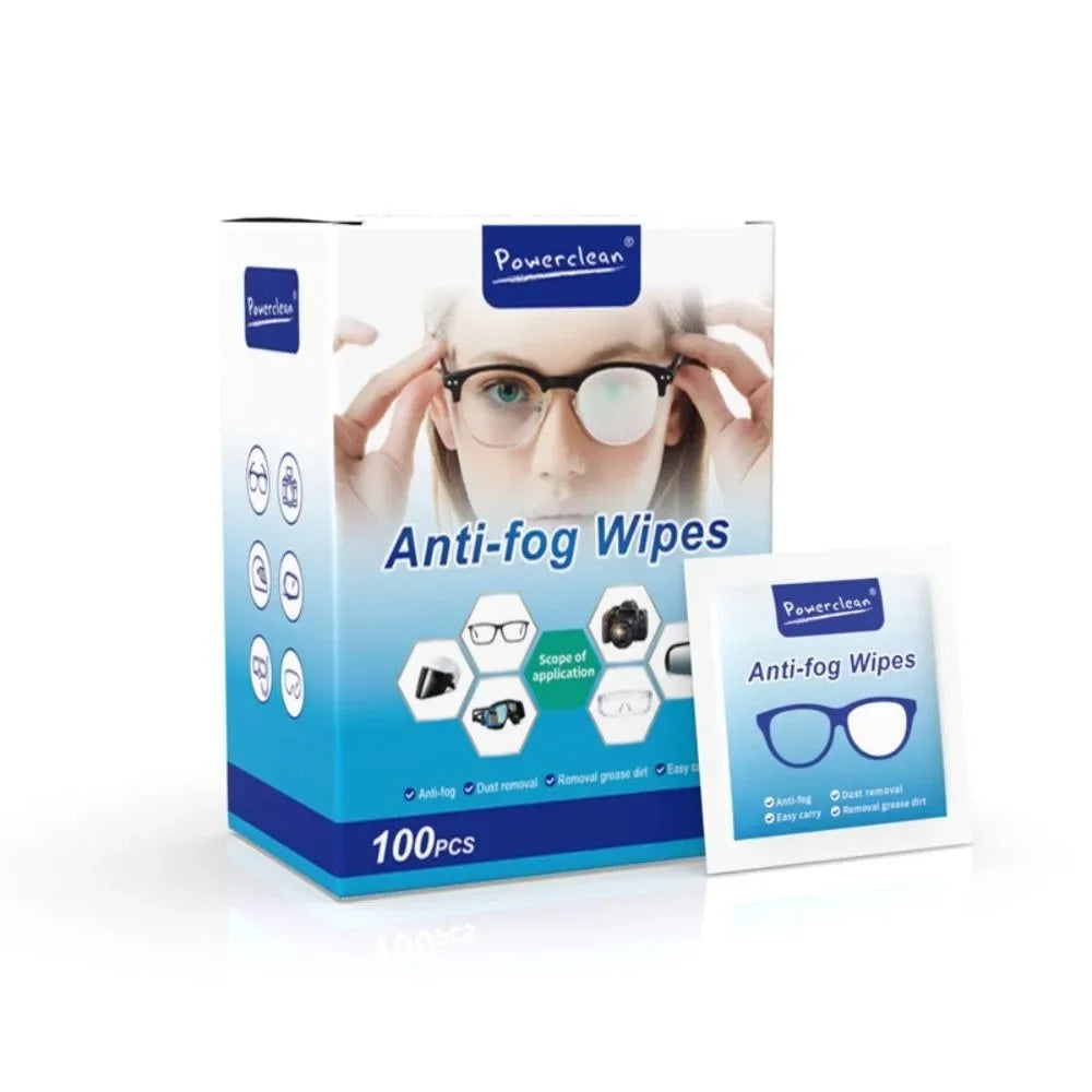 Disposable Lens Cleaning Wipes 100pcs Anti Fog Glasses Wipes Spectacle Clean Tissues Anti Static Phone Computer Screen Wipes