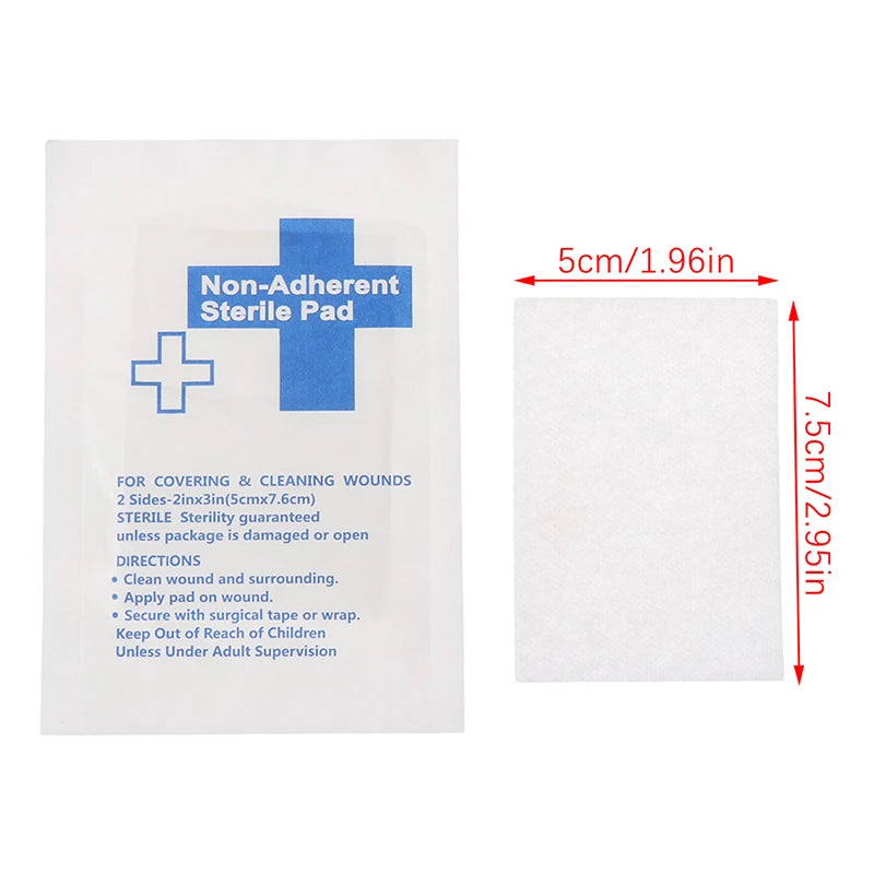 10Pcs Waterproof Gauze Pad Non-adherent Pad First Aid Kit Wound Dressing Tapes Sterile Medical Gauze Pad